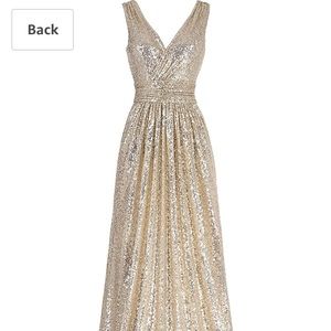 Gold sequin Bridesmaid dress